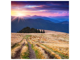 canvas-print-sunset-in-the-mountain-scenery