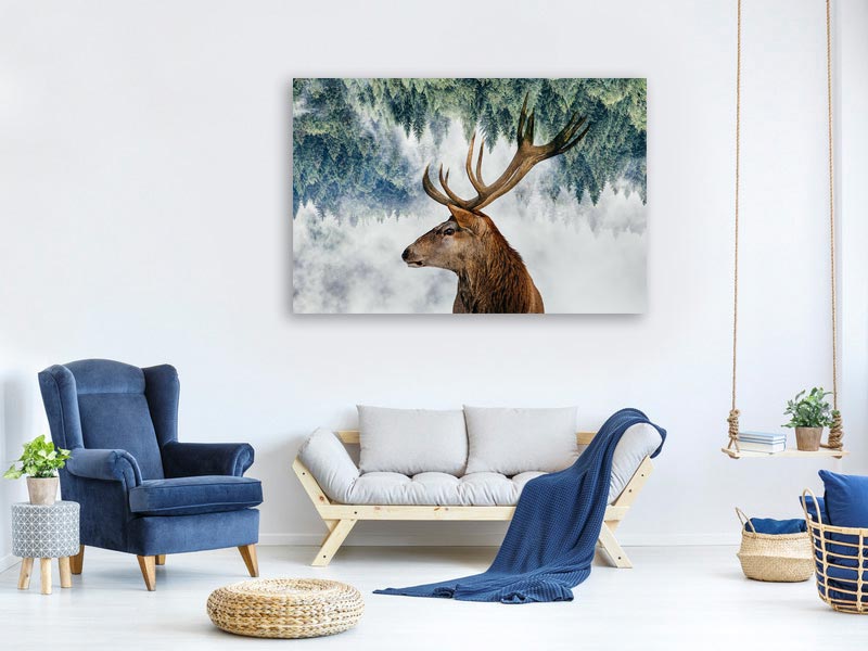 canvas-print-the-deer-and-the-woods-x