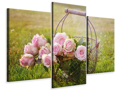 modern-3-piece-canvas-print-a-basket-full-of-roses