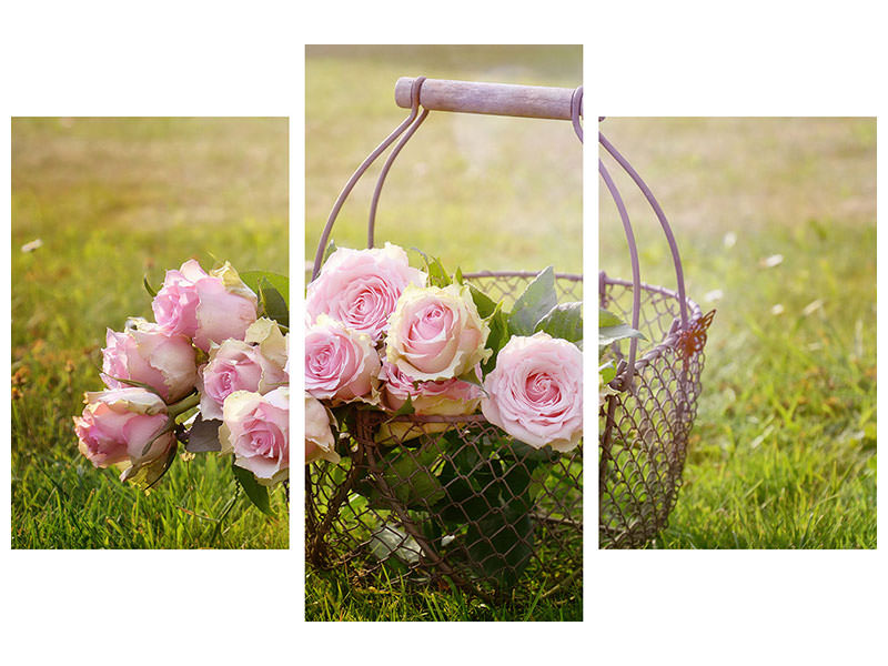 modern-3-piece-canvas-print-a-basket-full-of-roses