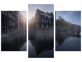 modern-3-piece-canvas-print-amsterdam-morning-i