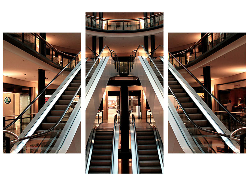 modern-3-piece-canvas-print-escalator-in-shopping-mall