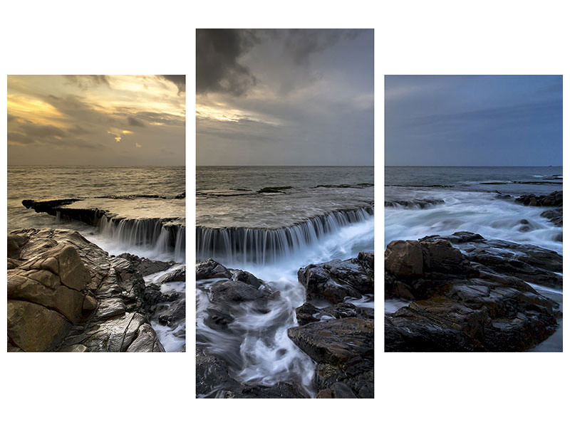 modern-3-piece-canvas-print-evening-mood-at-the-sea