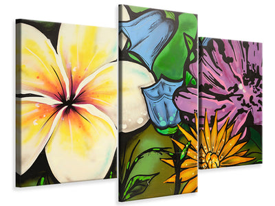 modern-3-piece-canvas-print-graffiti-flowers