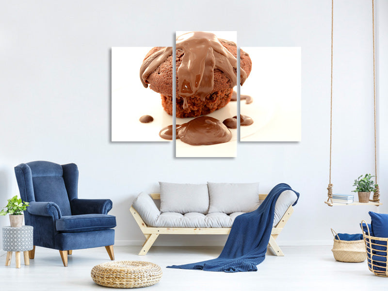 modern-3-piece-canvas-print-muffin-with-chocolate