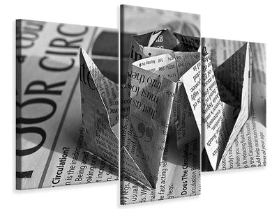 modern-3-piece-canvas-print-origami-newspaper