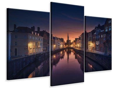 modern-3-piece-canvas-print-sunset-in-brugge