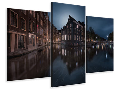 modern-3-piece-canvas-print-the-house-under-the-moonlight
