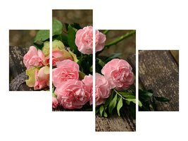 modern-4-piece-canvas-print-a-bouquet-of-roses