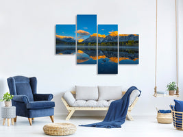 modern-4-piece-canvas-print-a-perfect-morning-in-canadian-rockies