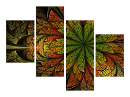 modern-4-piece-canvas-print-abstract-floral-pattern