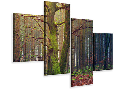 modern-4-piece-canvas-print-alone-in-the-woods