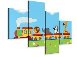 modern-4-piece-canvas-print-animal-train