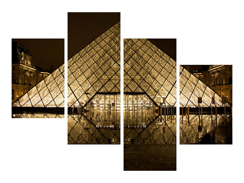 modern-4-piece-canvas-print-at-night-at-the-louvre