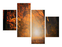 modern-4-piece-canvas-print-autumn-light-in-the-forest