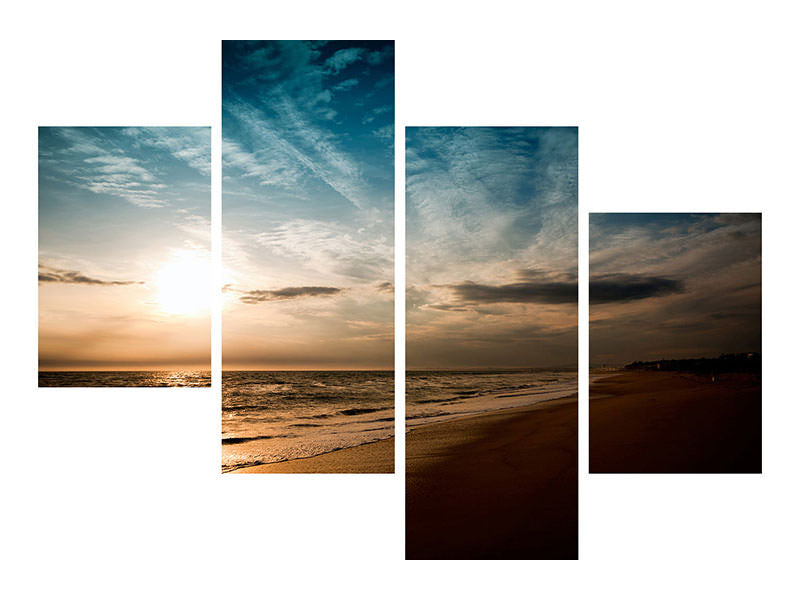 modern-4-piece-canvas-print-beach-walk-d