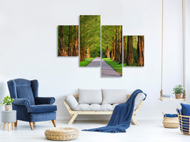 modern-4-piece-canvas-print-beautiful-avenue-in-nature