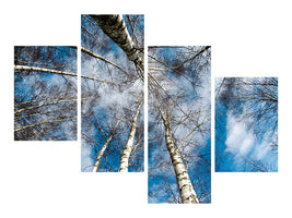 modern-4-piece-canvas-print-birch-crowns