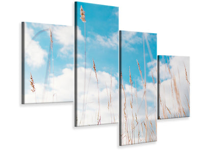 modern-4-piece-canvas-print-blades-of-grass-in-the-sky
