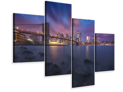 modern-4-piece-canvas-print-brooklyn-dusk