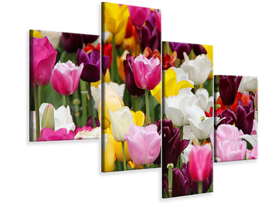 modern-4-piece-canvas-print-colorful-tulip-field
