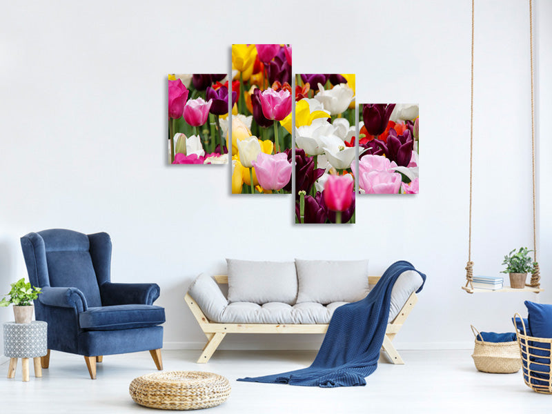 modern-4-piece-canvas-print-colorful-tulip-field