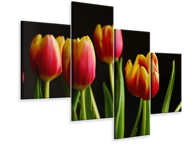 modern-4-piece-canvas-print-colorful-tulips