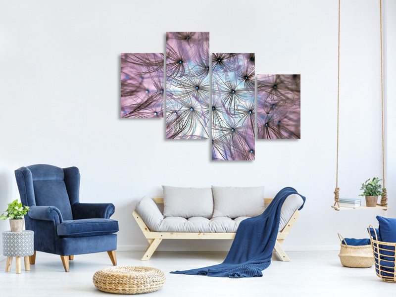 modern-4-piece-canvas-print-dandelion-in-the-light-play