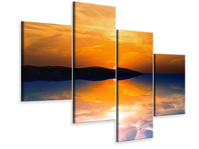 modern-4-piece-canvas-print-fantastic-evening-mood