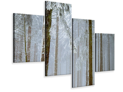 modern-4-piece-canvas-print-forest-in-winter