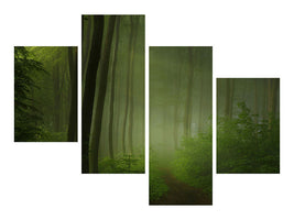 modern-4-piece-canvas-print-forest-morning