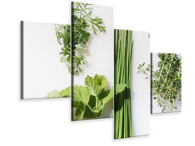 modern-4-piece-canvas-print-fresh-herbs