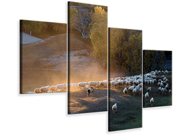 modern-4-piece-canvas-print-go-home