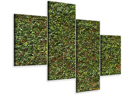 modern-4-piece-canvas-print-green-ivy-leaves-wall