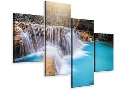 modern-4-piece-canvas-print-happy-waterfall