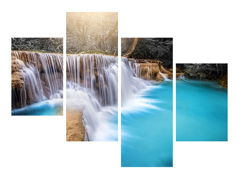 modern-4-piece-canvas-print-happy-waterfall