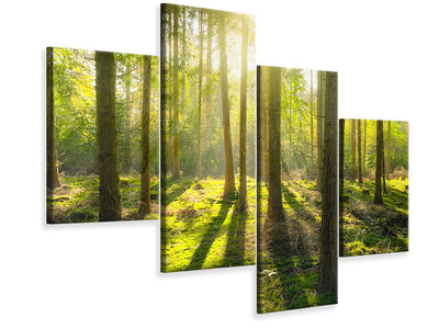modern-4-piece-canvas-print-in-the-middle-of-the-woods