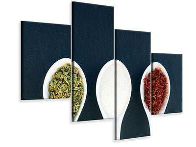 modern-4-piece-canvas-print-italian-spices-in-the-spoon