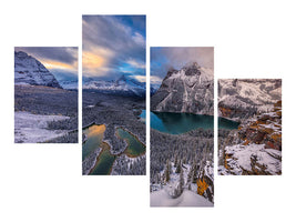 modern-4-piece-canvas-print-lake-ohara