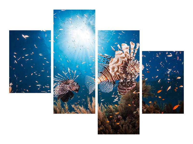 modern-4-piece-canvas-print-lionfish-ii