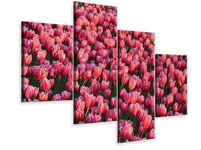 modern-4-piece-canvas-print-lush-tulip-field