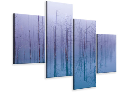 modern-4-piece-canvas-print-misty-blue-pond