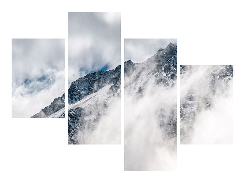 modern-4-piece-canvas-print-mountain-view-with-clouds