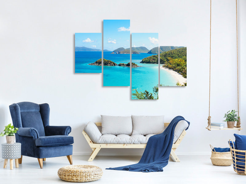 modern-4-piece-canvas-print-my-favorite-place-on-the-beach