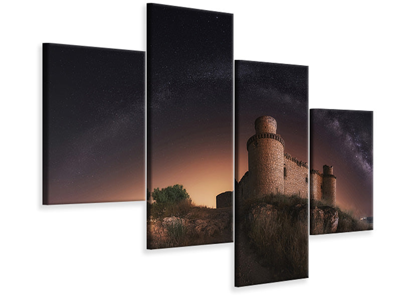 modern-4-piece-canvas-print-night-in-the-old-castle