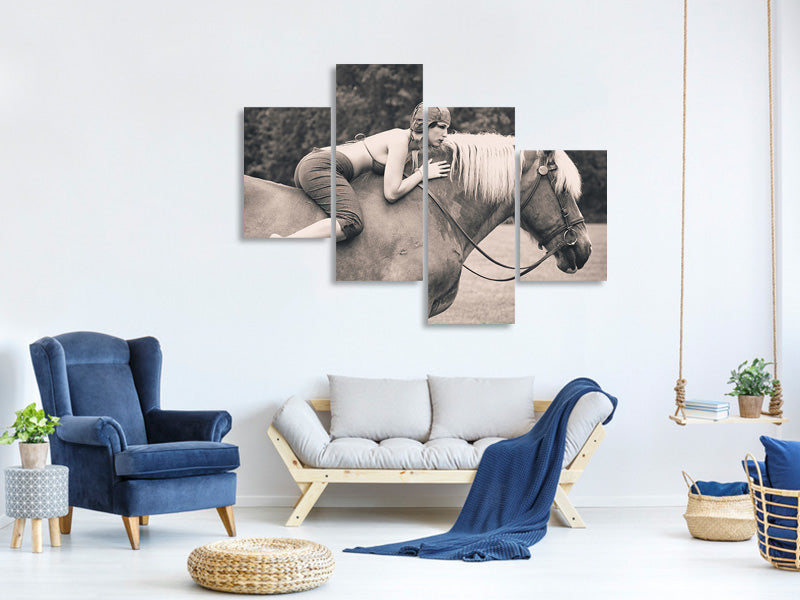 modern-4-piece-canvas-print-off-to-the-races