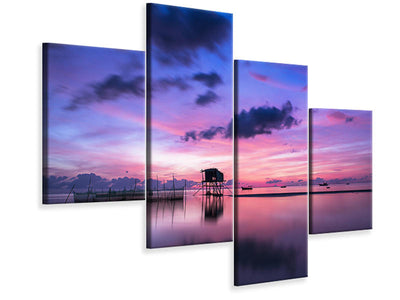 modern-4-piece-canvas-print-quiet-sunrise