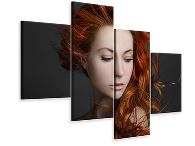modern-4-piece-canvas-print-red-hair