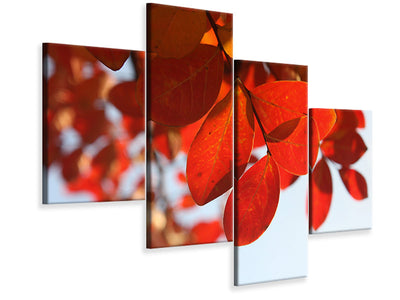 modern-4-piece-canvas-print-red-leaves-xl