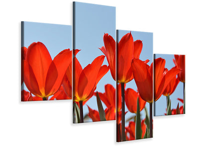 modern-4-piece-canvas-print-red-tulips-xl